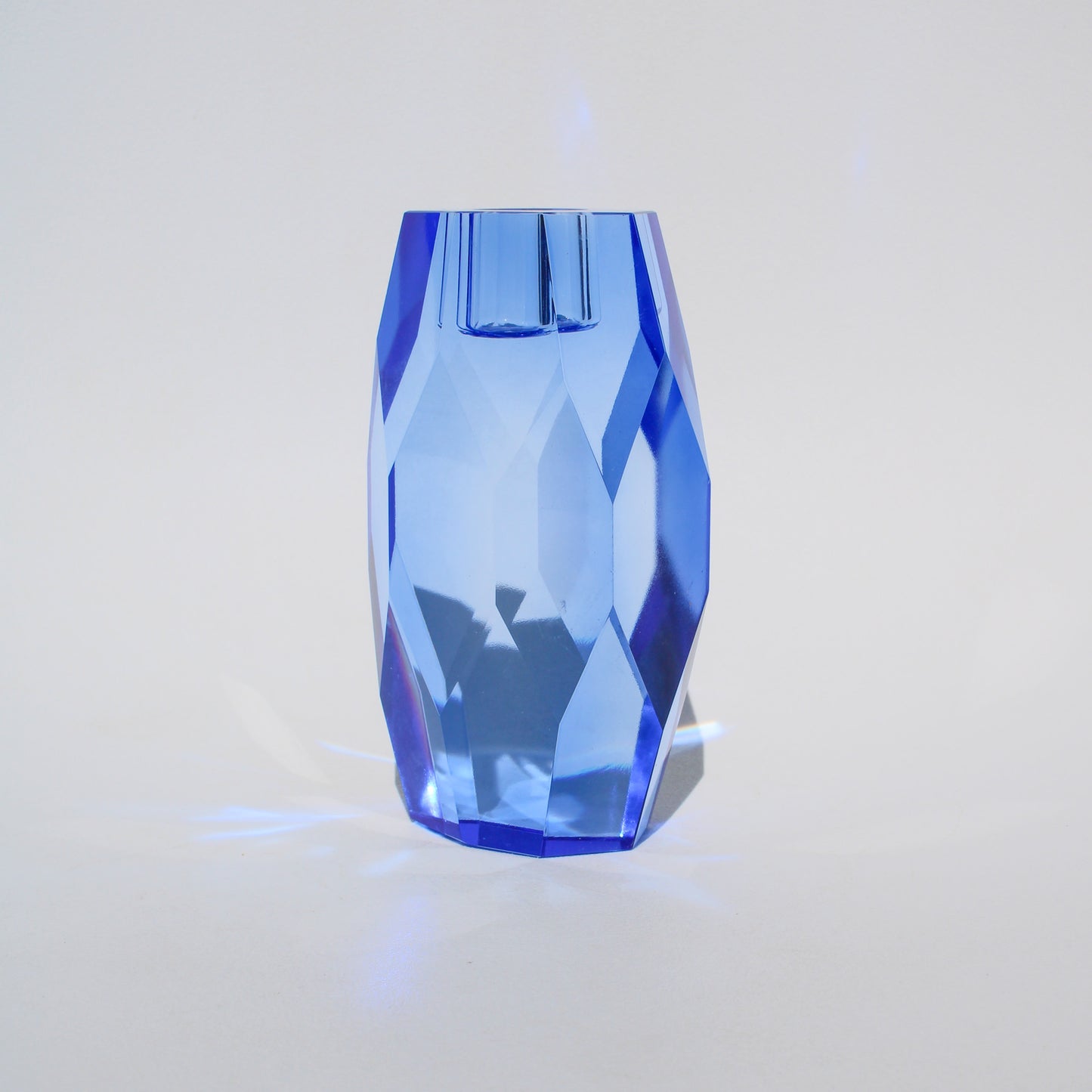 Gem Crystal Candleholder - Cobalt