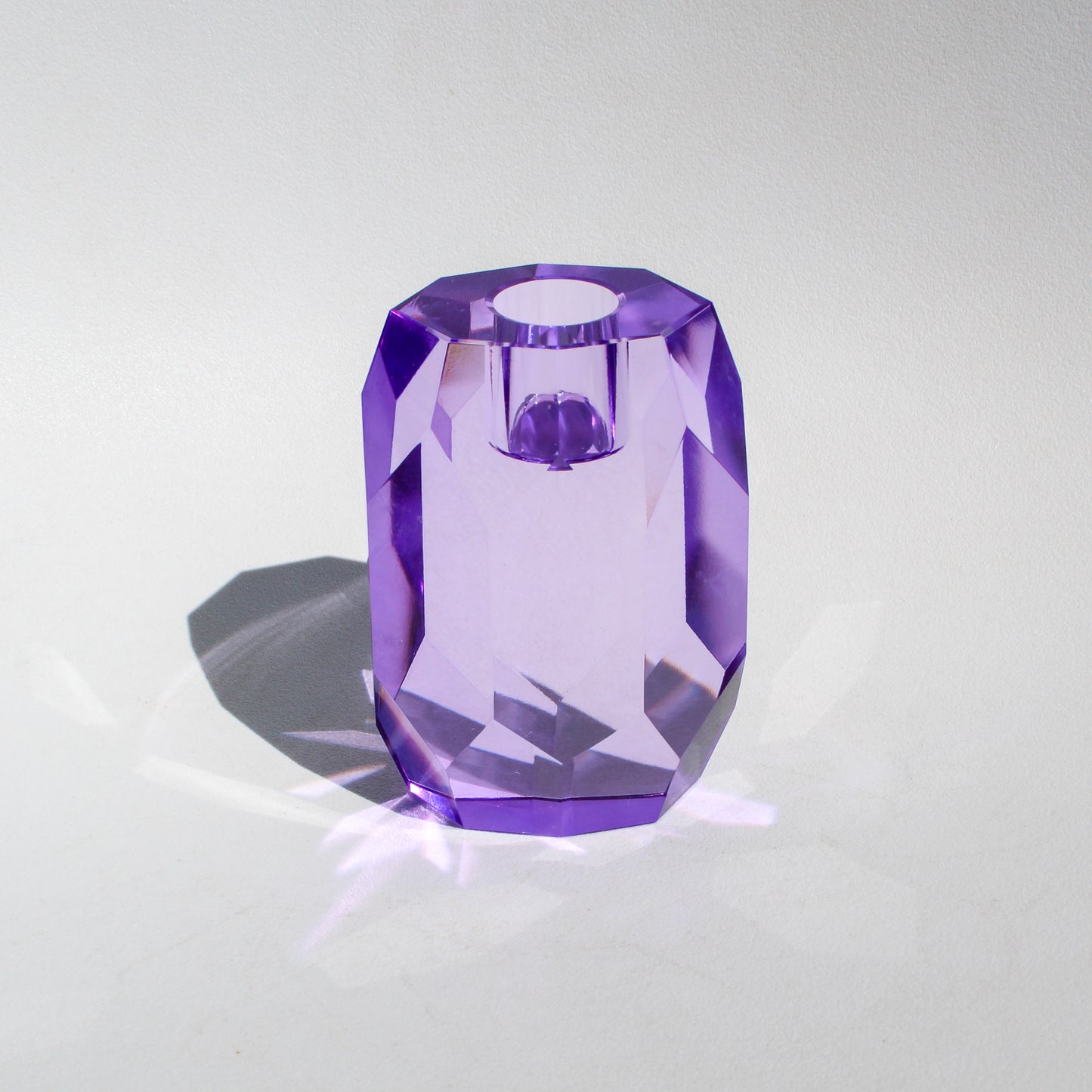 Gem Crystal Candleholder - Violet
