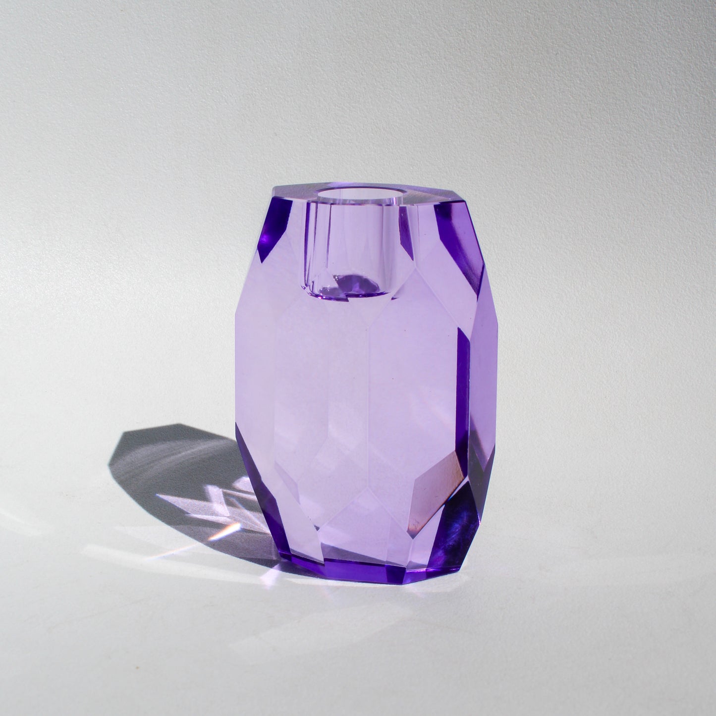 Gem Crystal Candleholder - Violet