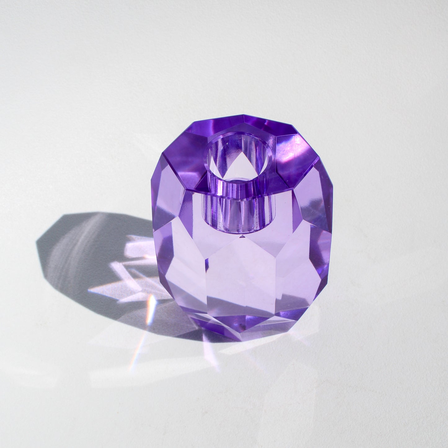 Gem Crystal Candleholder - Violet