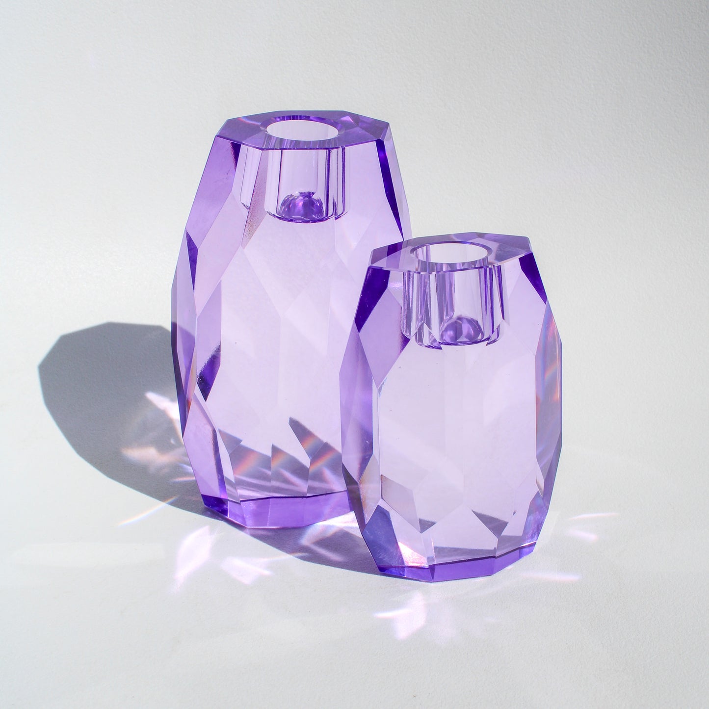 Gem Crystal Candleholder - Violet