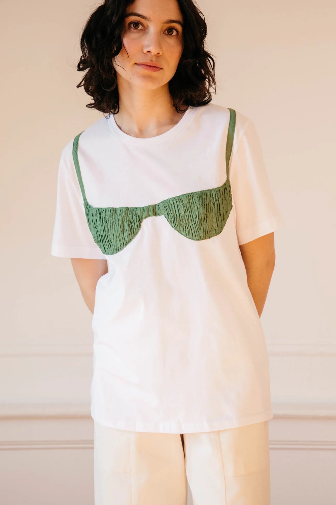 Florida Woman Appliqué Tee - Pickle Green