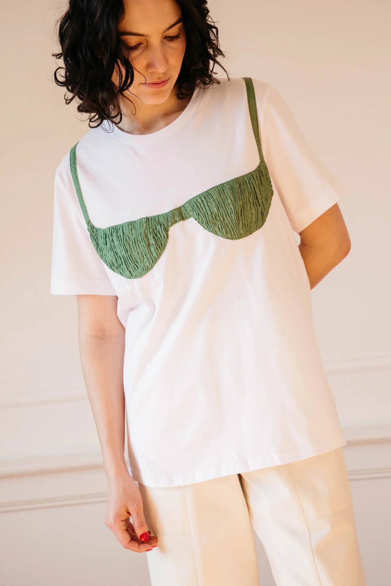 Florida Woman Appliqué Tee - Pickle Green