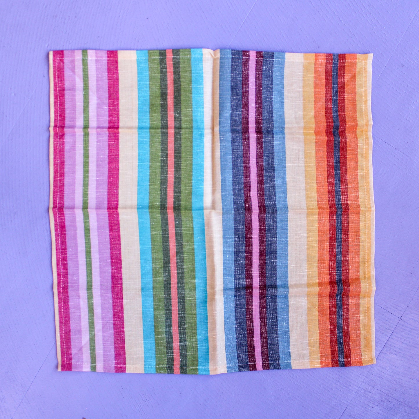 Mini Rainbow Stripe Napkins - Set of 4