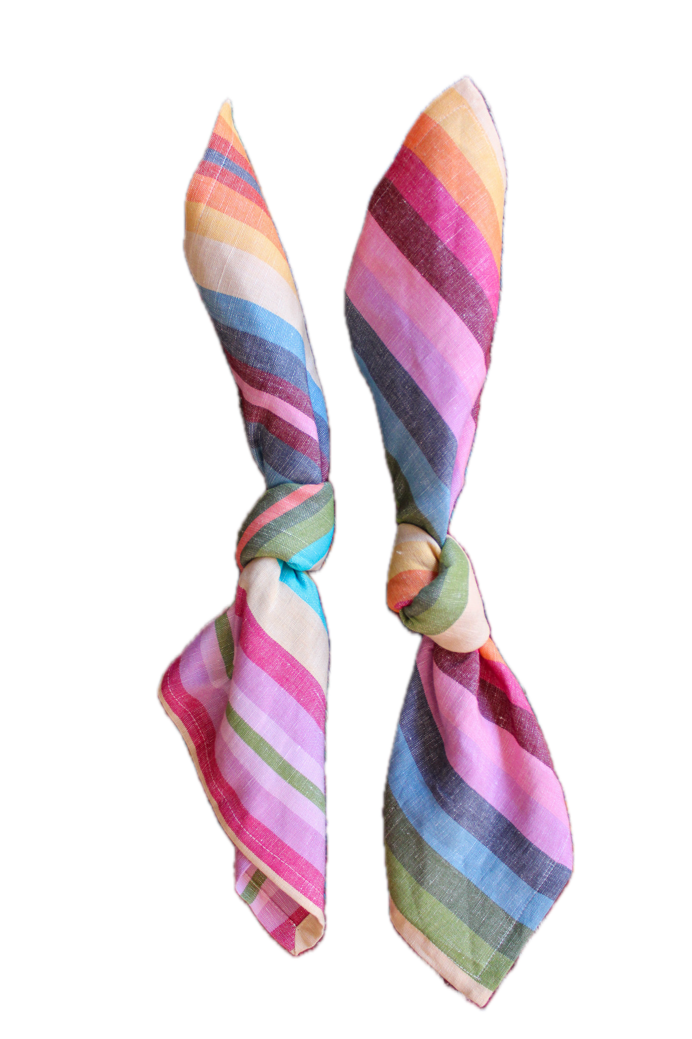 Mini Rainbow Stripe Napkins - Set of 4