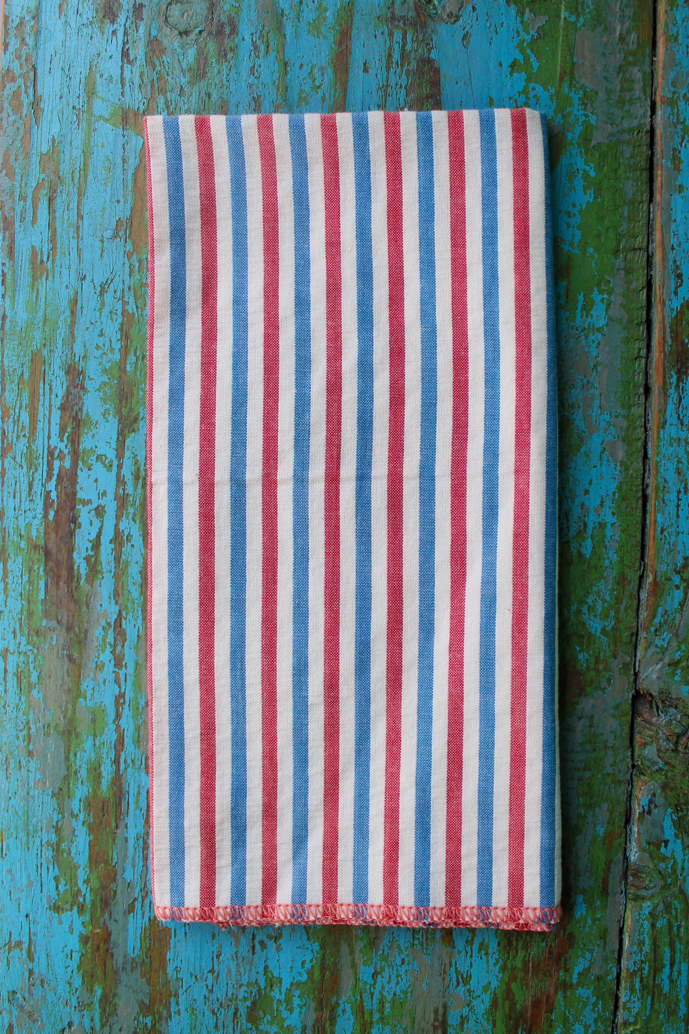 Primary Color Striped Napkins - Set of 4