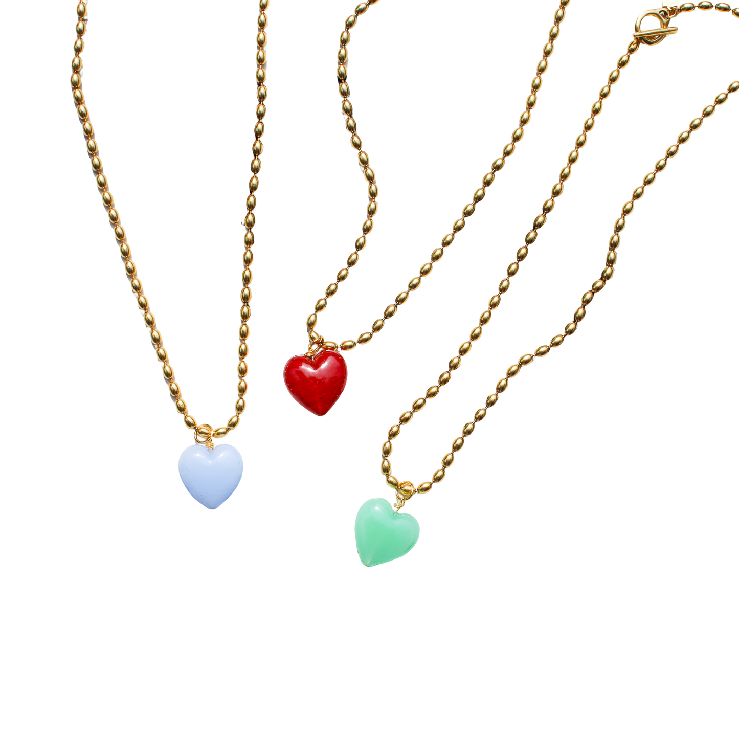 Bacio Murano Glass Heart Necklace