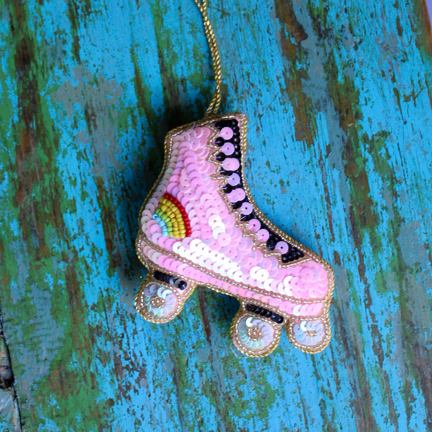Sequin Roller Skate Ornament
