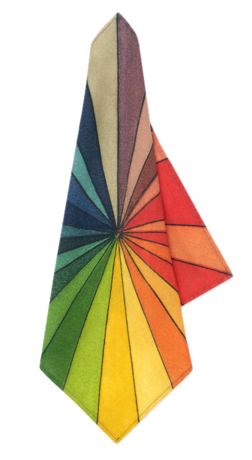 S&B x John Derian Green 'Colour Wheel' Linen Napkin