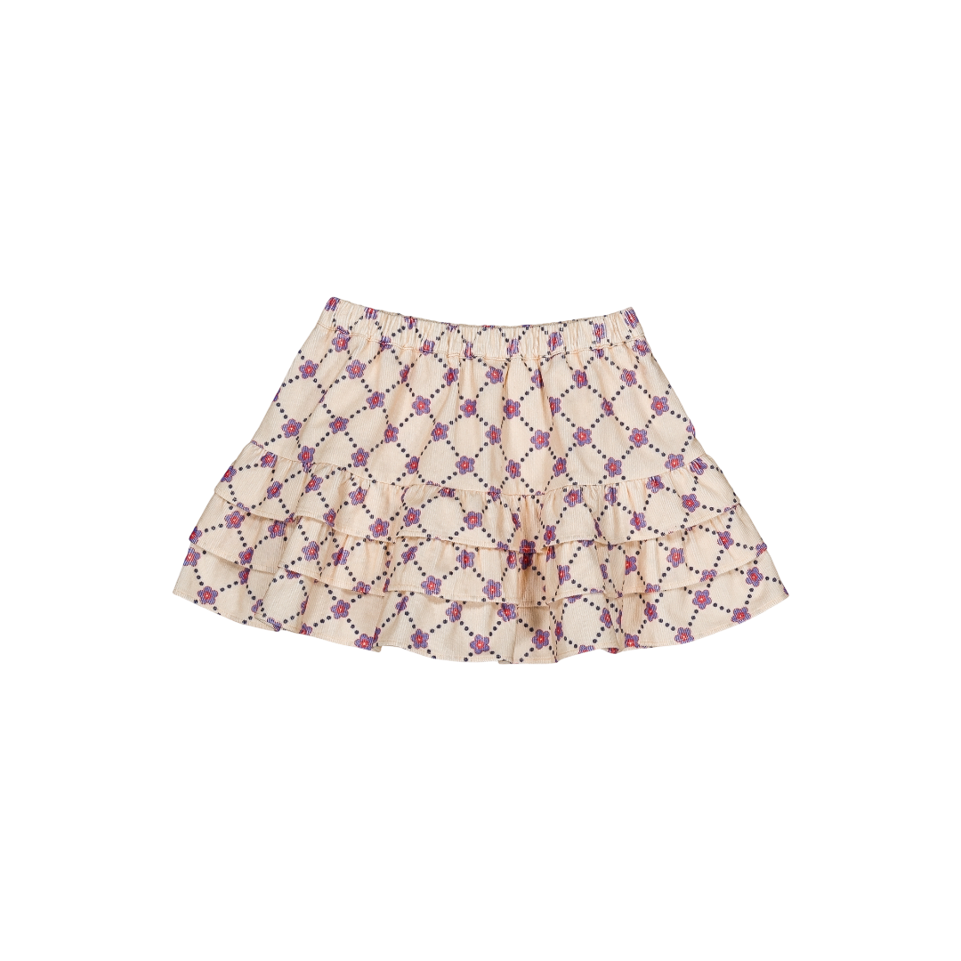 Lea Skirt - Floral Check Corduroy