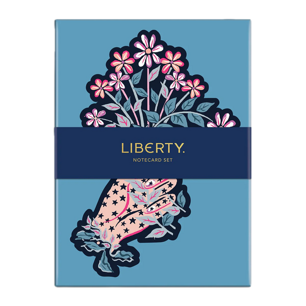 Liberty Hand Shaped Notecard Set - Set of 12