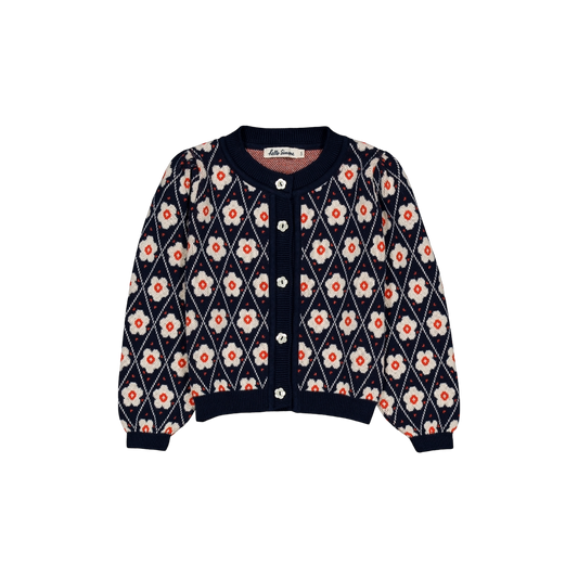 Lison Cardigan - Navy Flower
