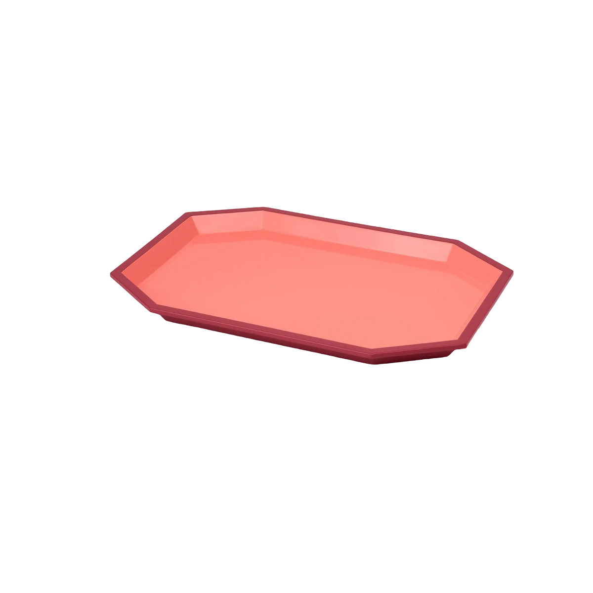 Octagonal Tray - Raspberry & Paradise Pink