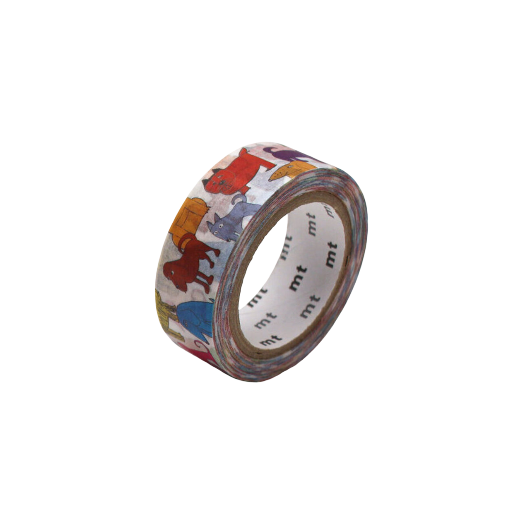 Colorful Dog Washi Tape - 15mm (3m)