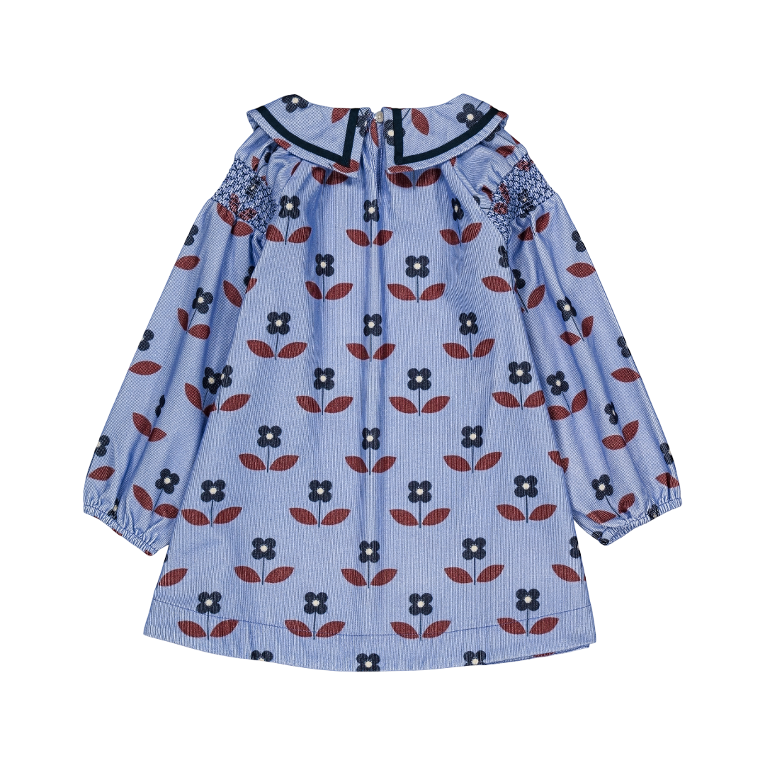 Martha Dress - Flora Blue