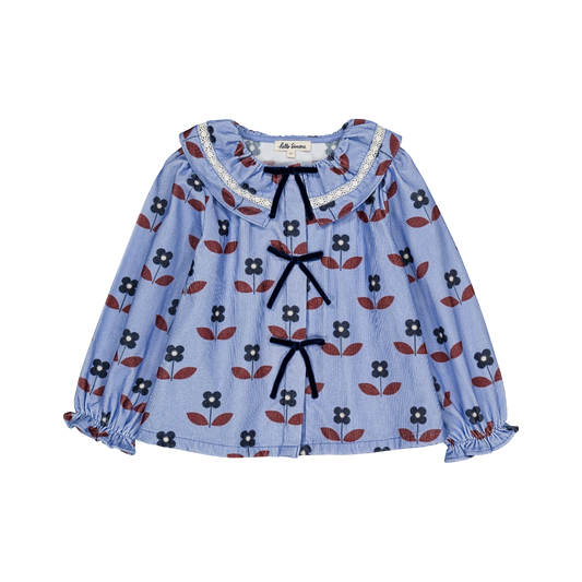 Myrtille Baby Blouse - Flora Blue