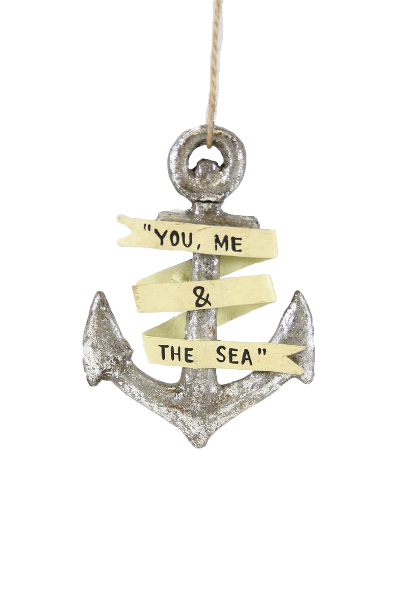 "You, Me & The Sea" Anchor Ornament