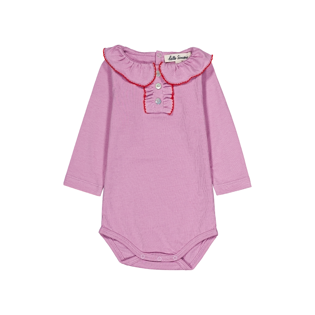 Pistache Baby Bodysuit - Orchid