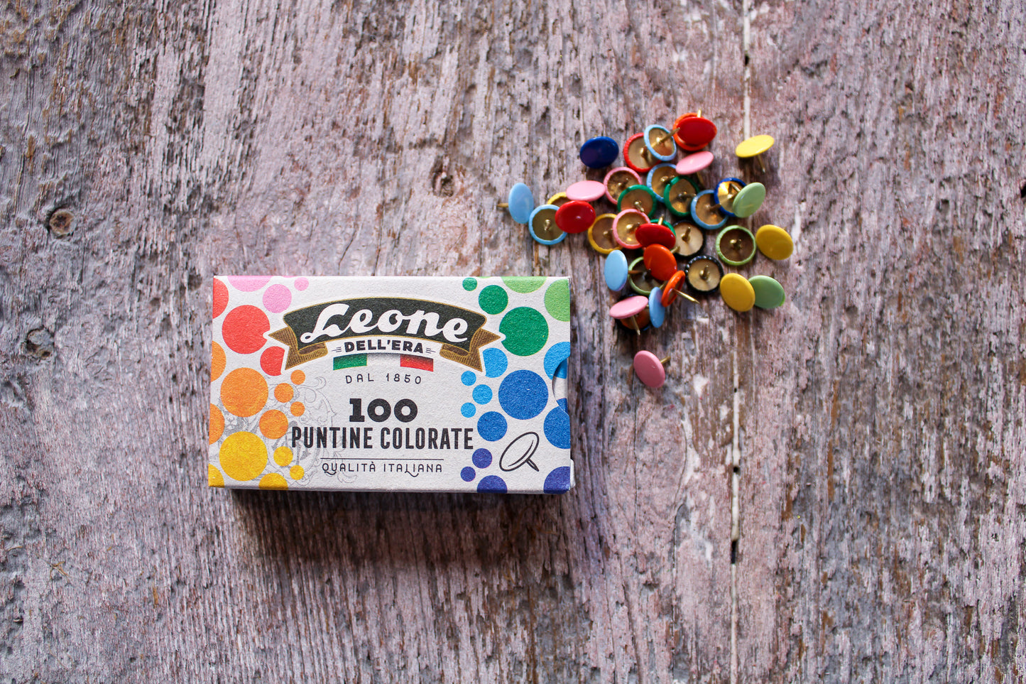 Rainbow Push Pins Set of 100