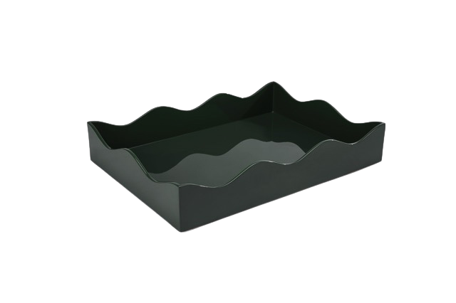 Rita Konig Belles Rives Lacquer Tray - Bottle Green
