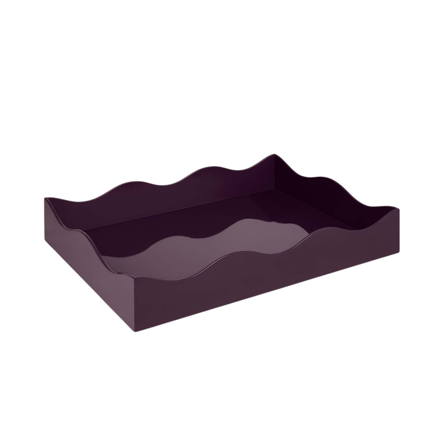 Rita Konig Belles Rives Lacquer Tray - Aubergine