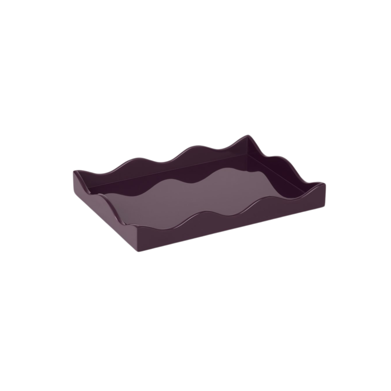 Rita Konig Belles Rives Lacquer Tray - Aubergine