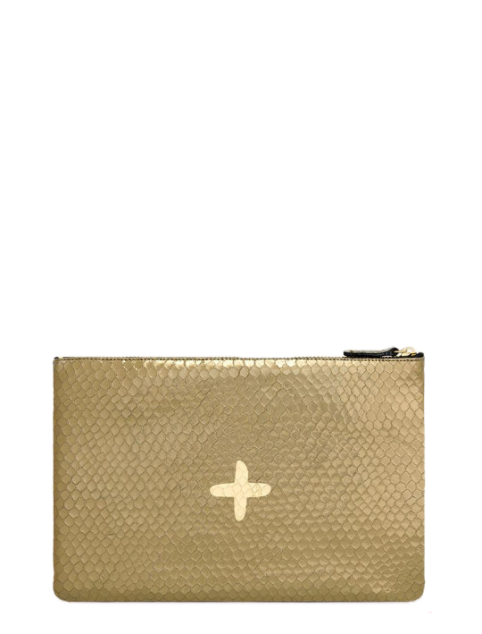 Shimmer Leather Pouch - Medium