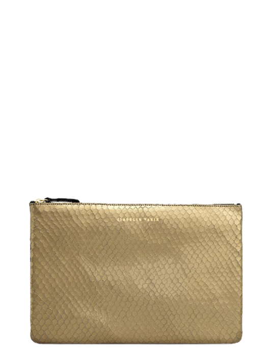 Shimmer Leather Pouch - Medium