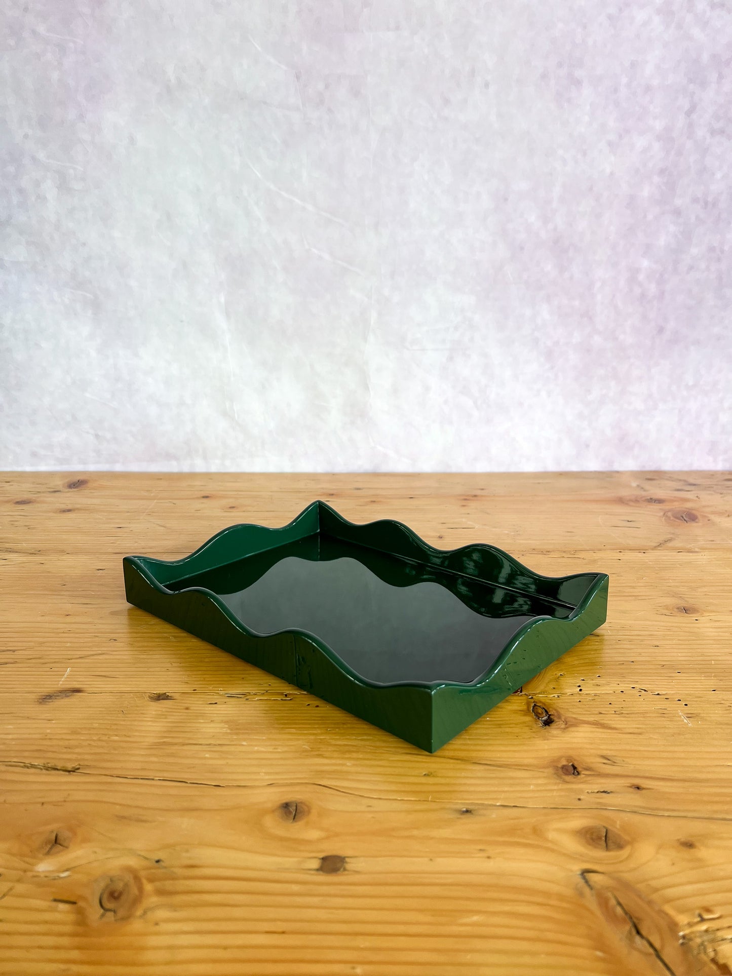 Rita Konig Belles Rives Lacquer Tray - Bottle Green