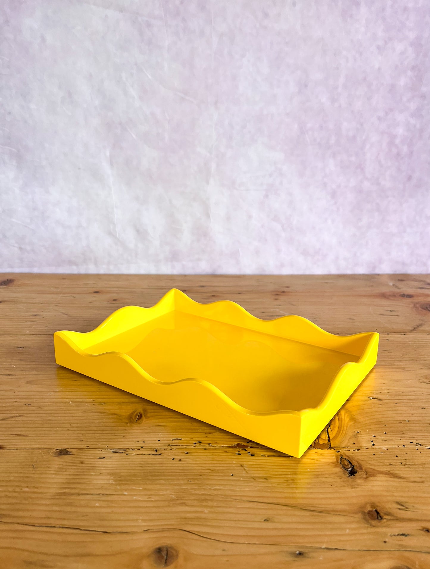 Rita Konig Belles Rives Lacquer Tray - Citron Yellow