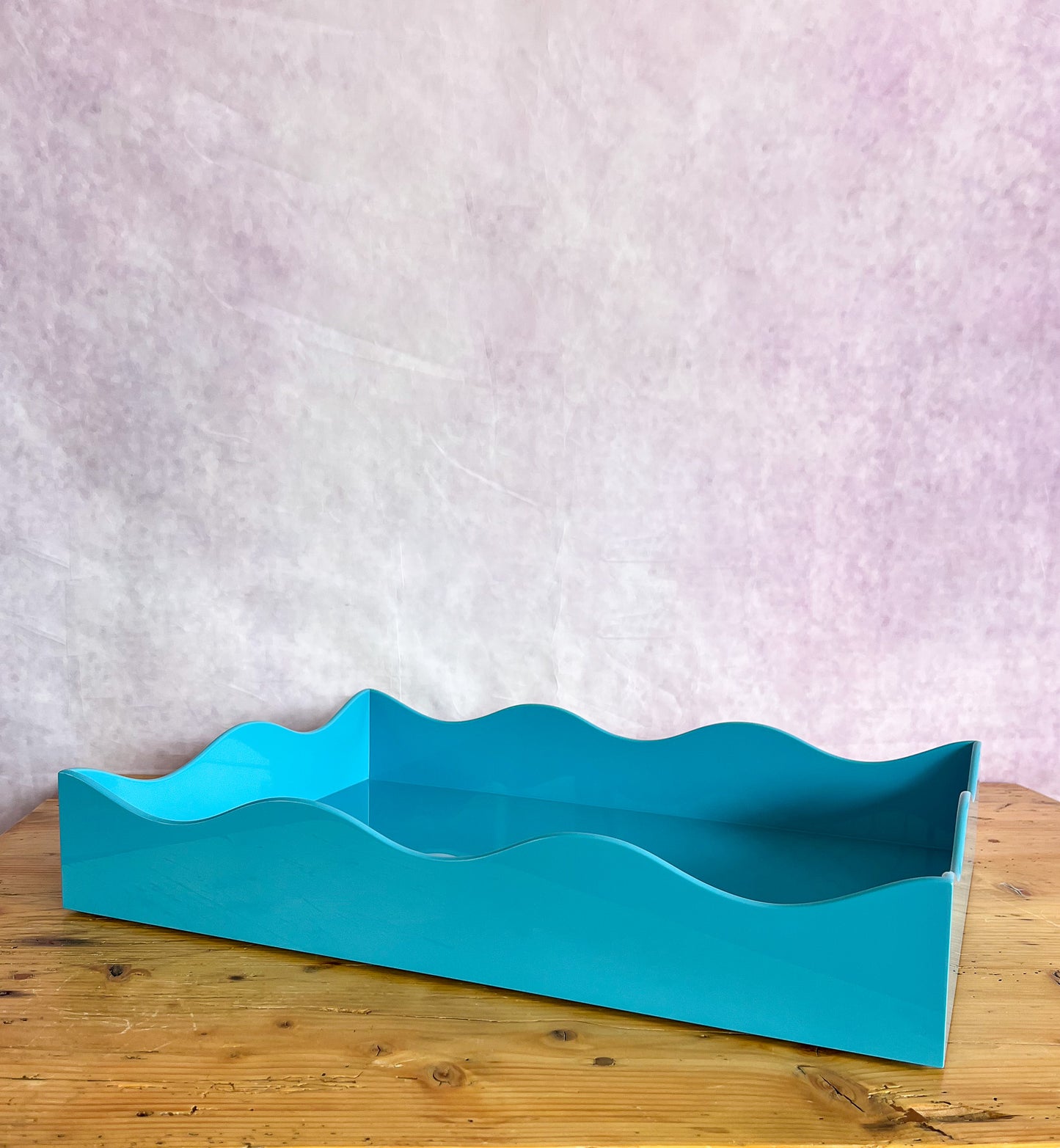 Rita Konig Belles Rives Lacquer Tray - Splash Blue