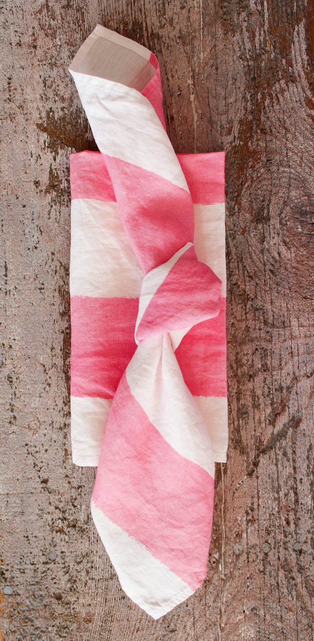 Stripe Linen Napkin - Pink