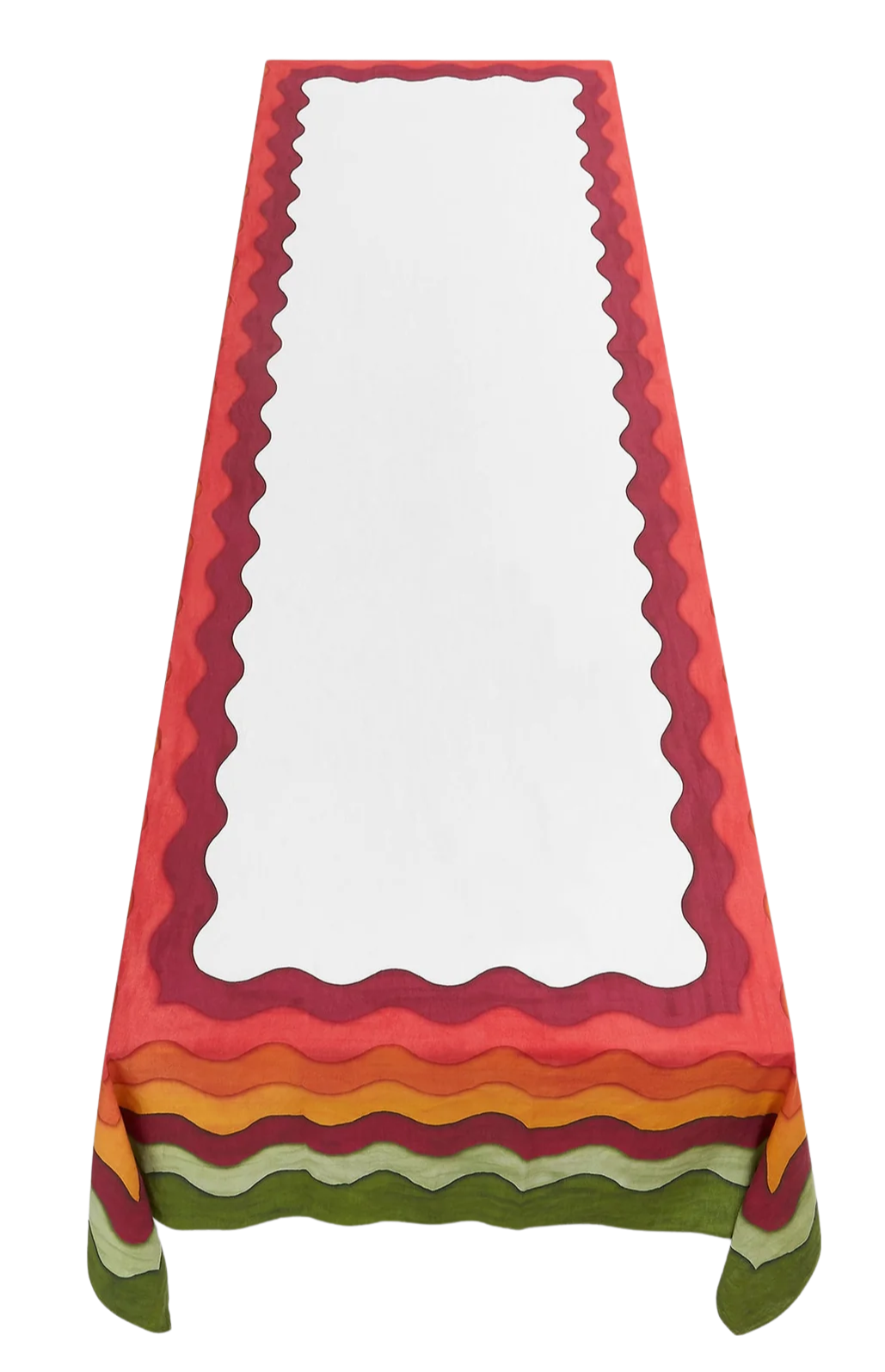 Earthy Rainbow Linen Tablecloth