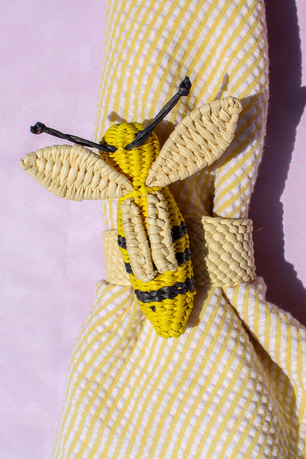 Woven Napkin Ring - Bee