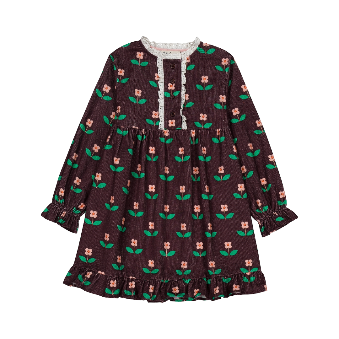Zina Dress - Flora Chocolate