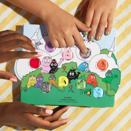 Set of 9 Kids Nail Polish - Barbapapa Family
