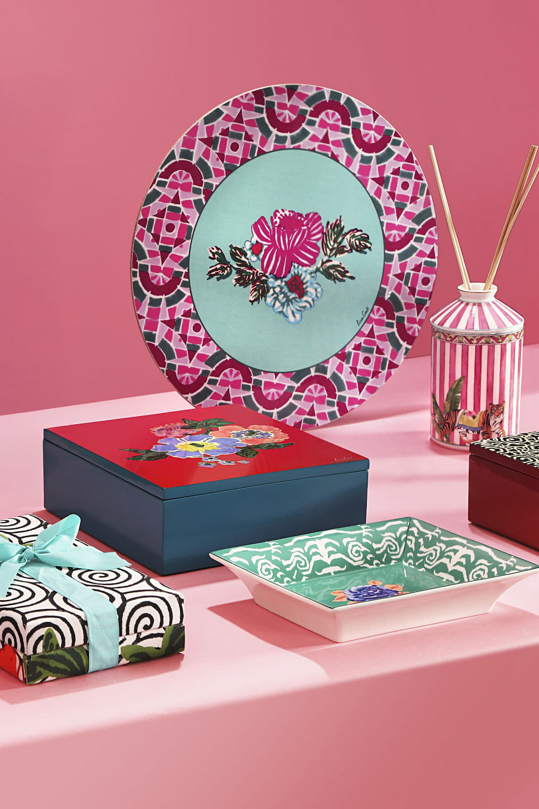 Amer Rose Placemat - Aqua