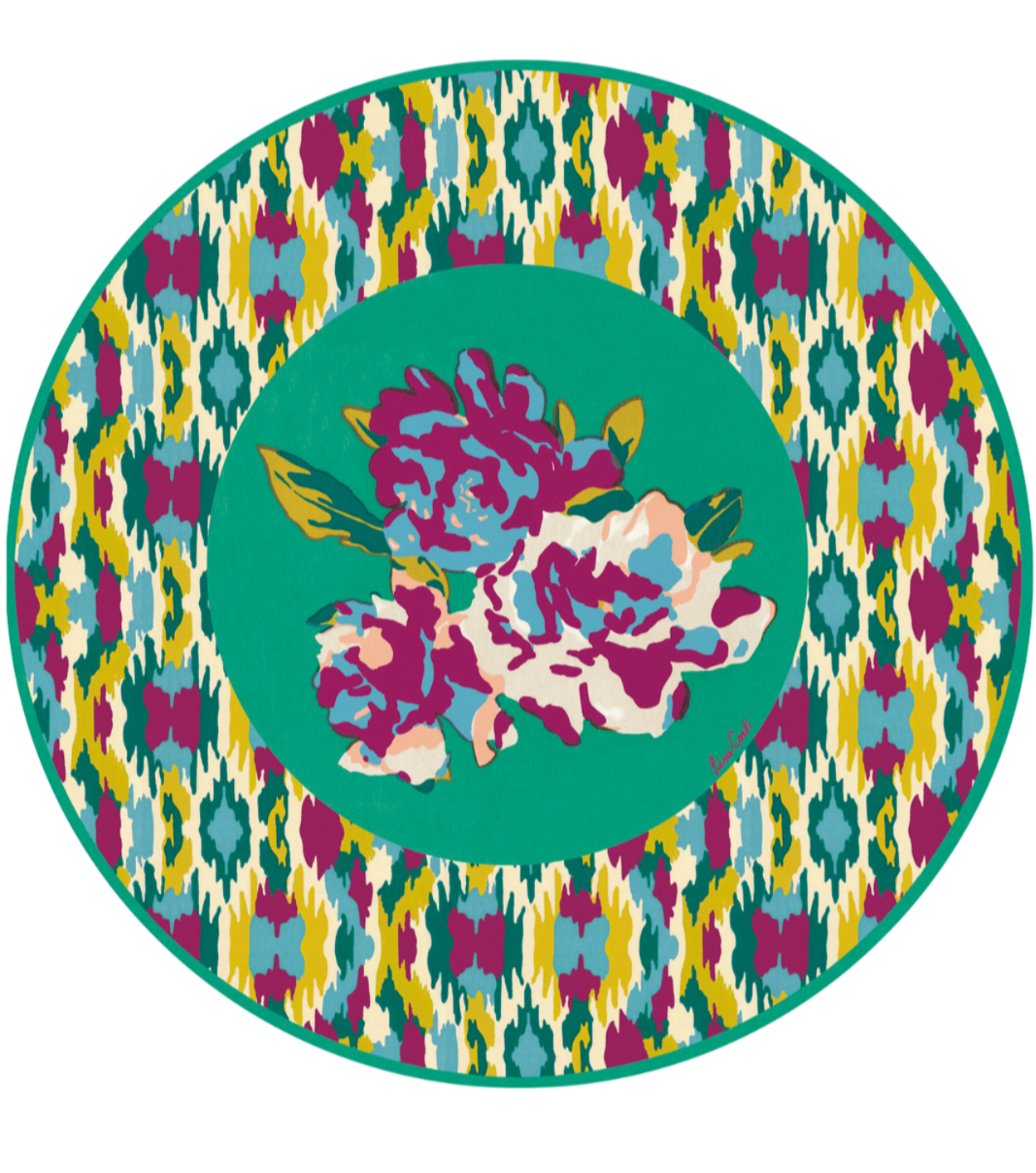 Dali' Peony Placemat - Jade