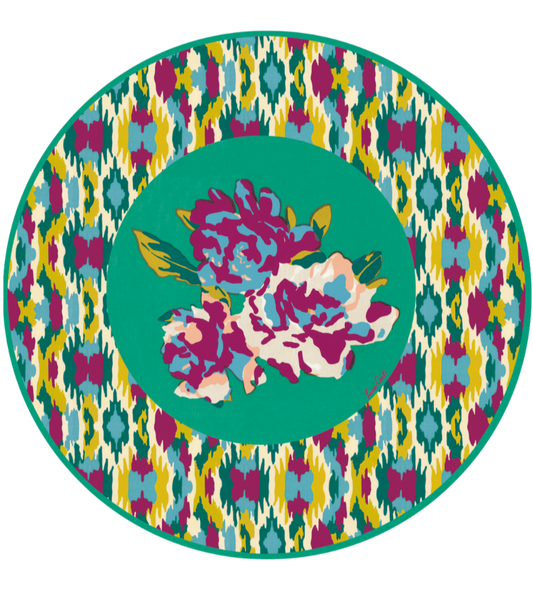 Dali' Peony Placemat - Jade