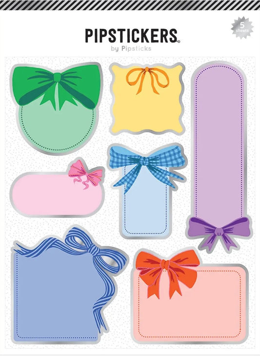 Beaming Bow-nanza Labels