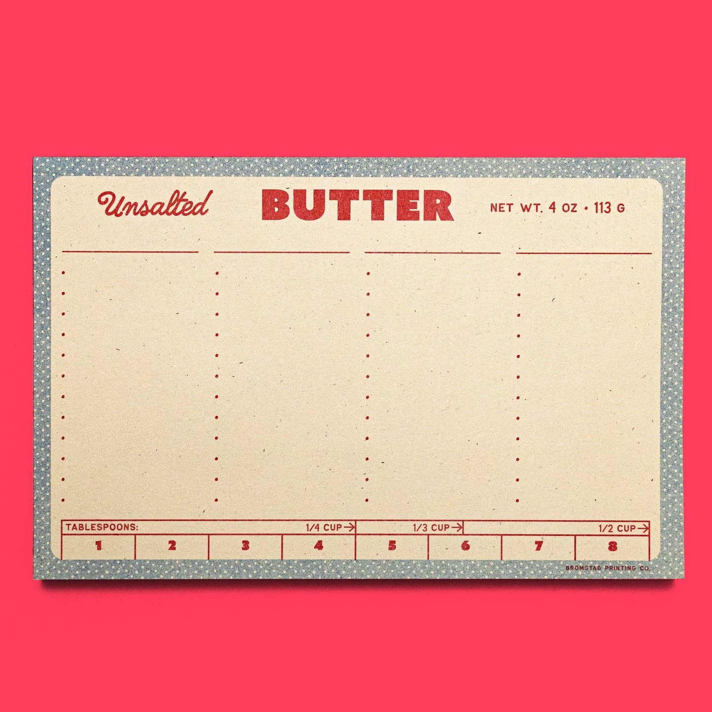 Butter Risograph Notepad