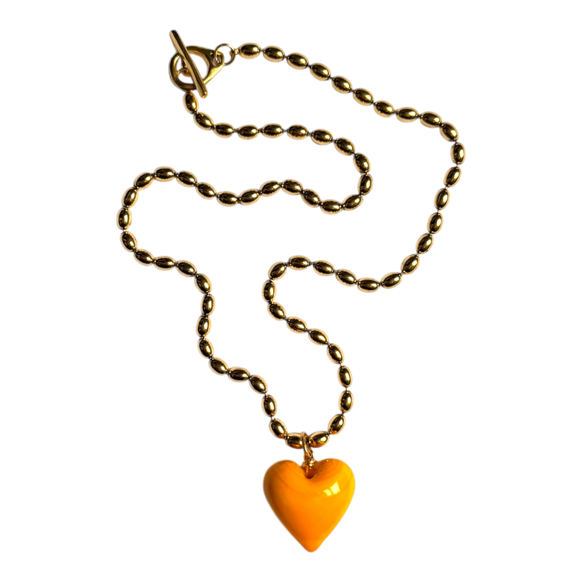 Bacio Murano Glass Heart Necklace