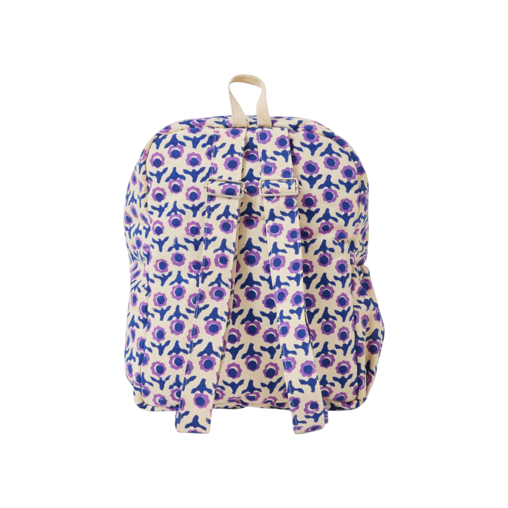 Block Print Backpack - Awisha Blackcurrant