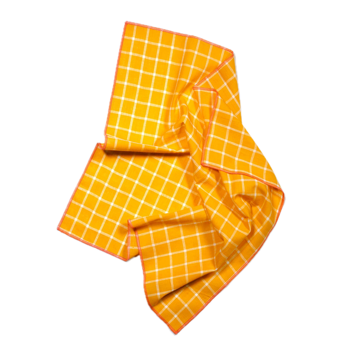 Yellow Windowpane Napkins - Set of 4