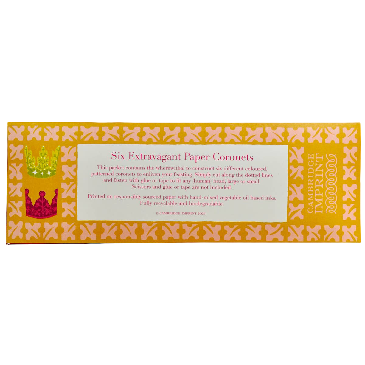 Set of Six Paper Party Coronets