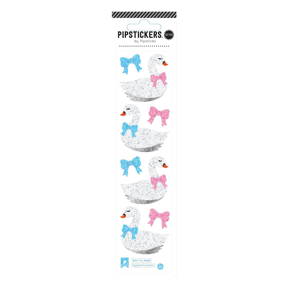 Bow-tiful Swans Stickers