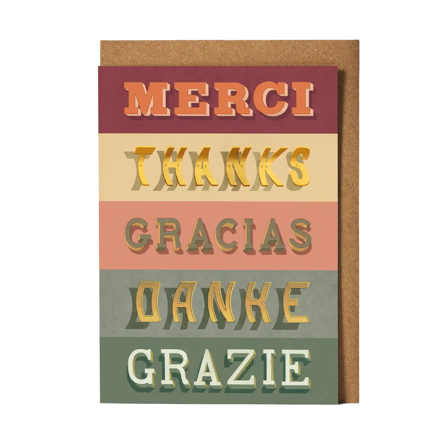 Merci, Thanks, Gracias Card