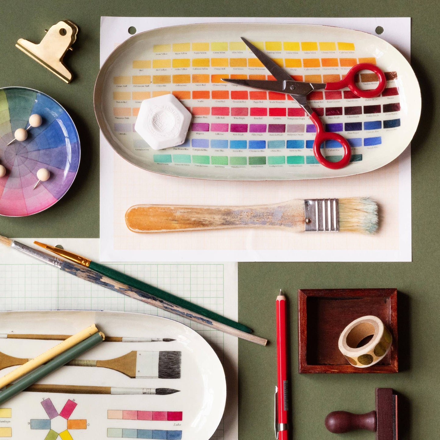 Oval Enamel Tray - Nomenclature of Colors