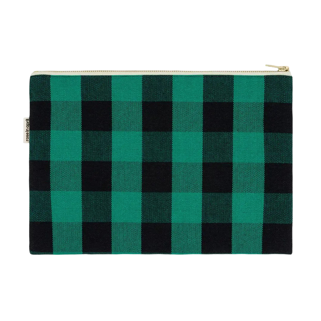 Large Zip Pouch - Gingham