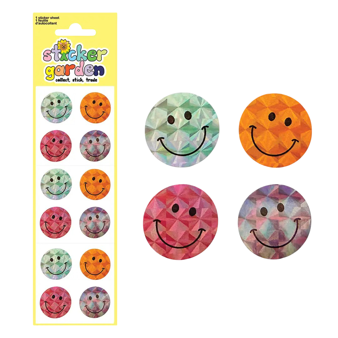 Prism Happy Face Stickers